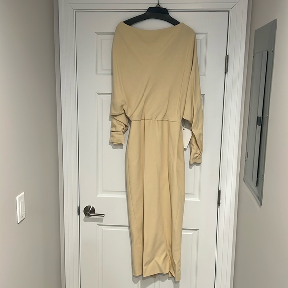 NWT Khaite June Dress in Custard Sz 8 - Picture 4 of 10